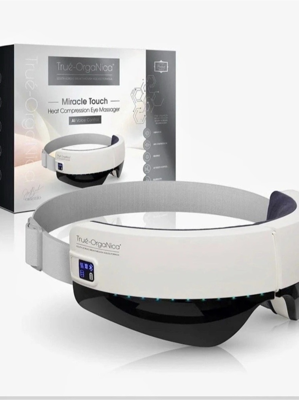 True-Organica Miracle Touch Heat Compression Eye Massager with AI Voice Control